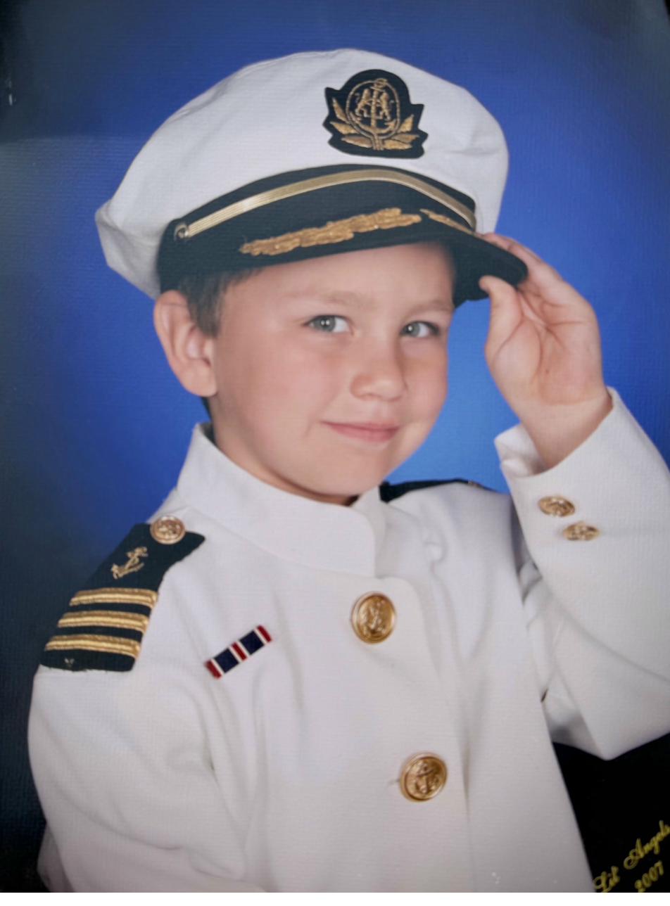 Young Thomas Fotter in Navy uniform